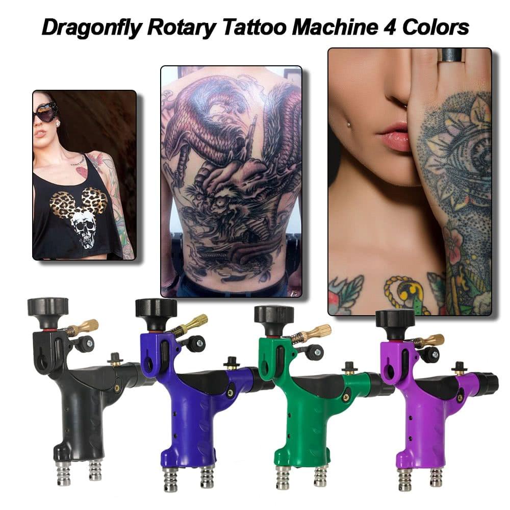 Dragonfly Rotary Tattoo Machine 4 Colo Tattoo Motor Shader & Liner Tattoo Machine Tattoo Body Art Purple