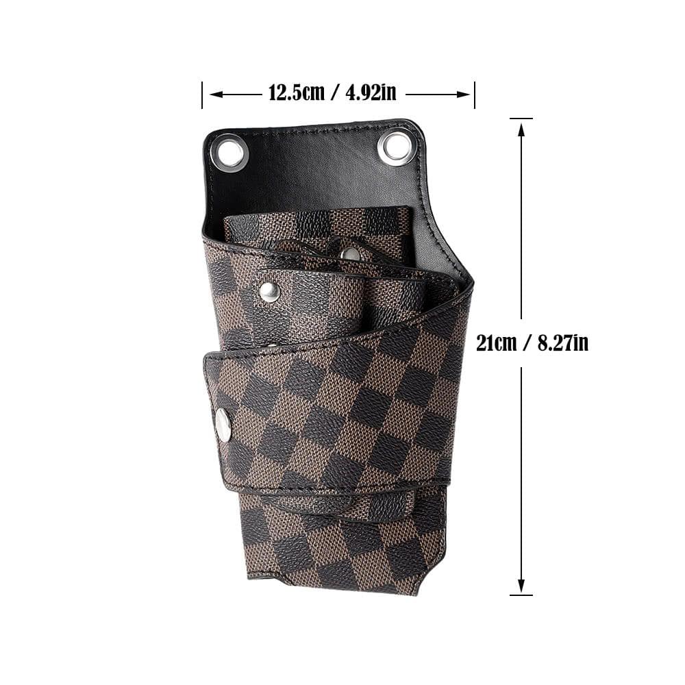 Barber Holster Pouch Holder Rivet Hair Scissor Bags Clips PU Leather Waist Shoulder Belt