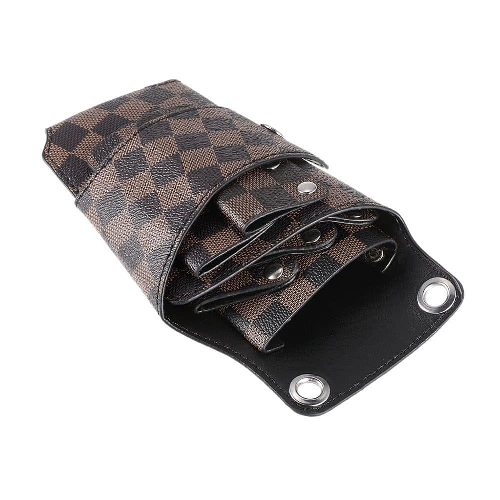 Barber Holster Pouch Holder Rivet Hair Scissor Bags Clips PU Leather Waist Shoulder Belt