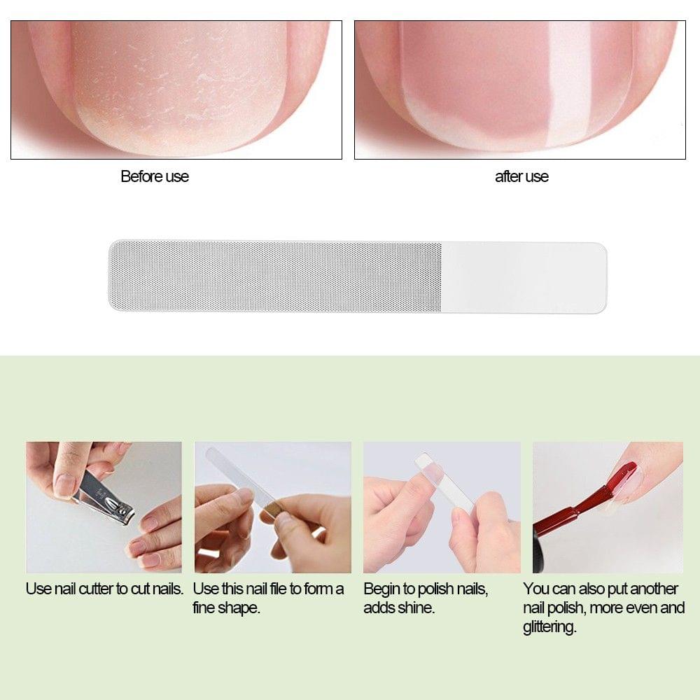 Glass Nail File Nail Shiner Crystal Nail Art Polisher Nail Buffer for Manicure and Pedicure Nail Art Tool