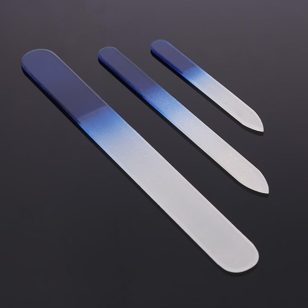 Glass Nail File Crystal Nail Sanding Buffing Manicure Nail Polishing Tool 3pcs