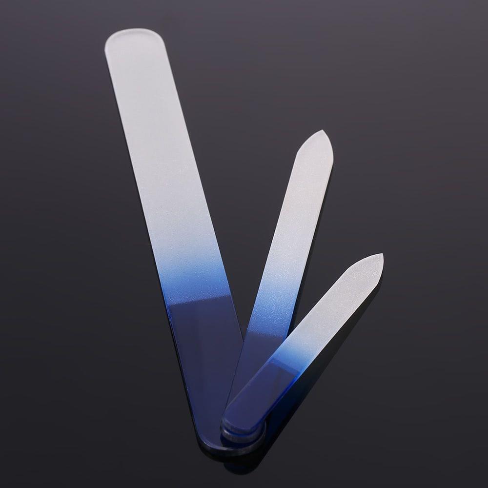 Glass Nail File Crystal Nail Sanding Buffing Manicure Nail Polishing Tool 3pcs