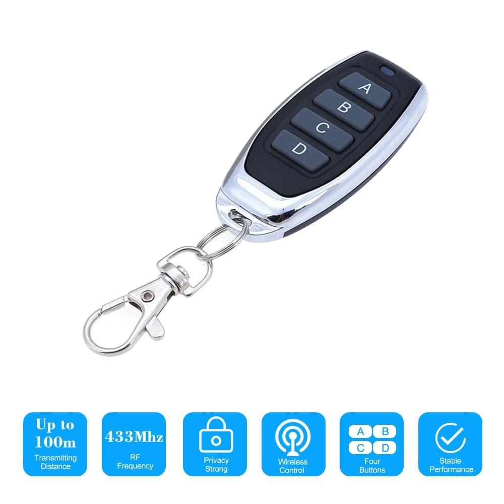 433MHz Wireless Remote Control Copy Code 4 Buttons Touch Switch