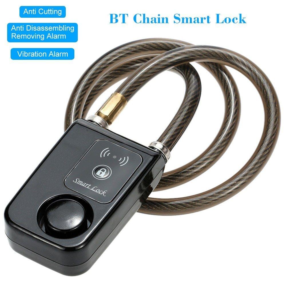 BT Chain Smart Lock Anti Theft Alarm Keyless Phone APP Control