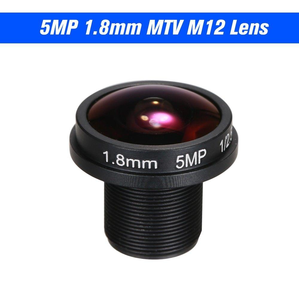 1.8mm Fisheye Lens HD 5.0 Megapixel IR M12 Mount 1/2.5" F2.0 For CCTV IP Camera