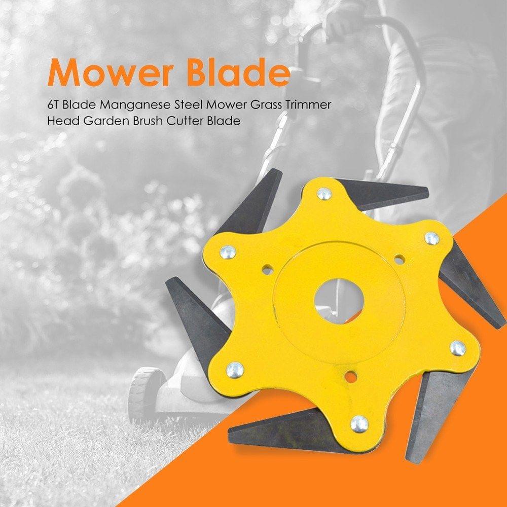Lawn Mower Cutter Head Garden 6 Steel Blades Razo Trimmer Replacement Grass Weed Eater Brush Cutter Tool