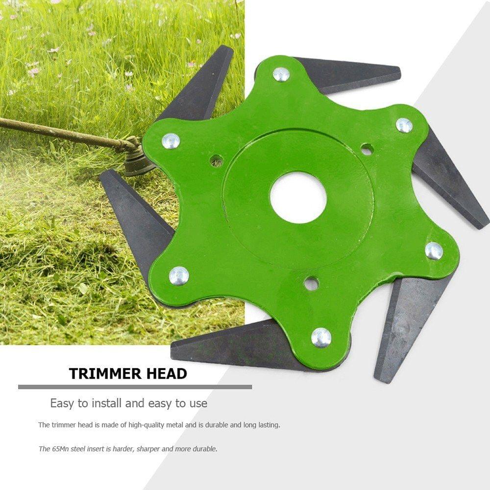 Lawn Mower Cutter Head Garden 6 Steel Blades Razo Trimmer Replacement Grass Weed Eater Brush Cutter Tool
