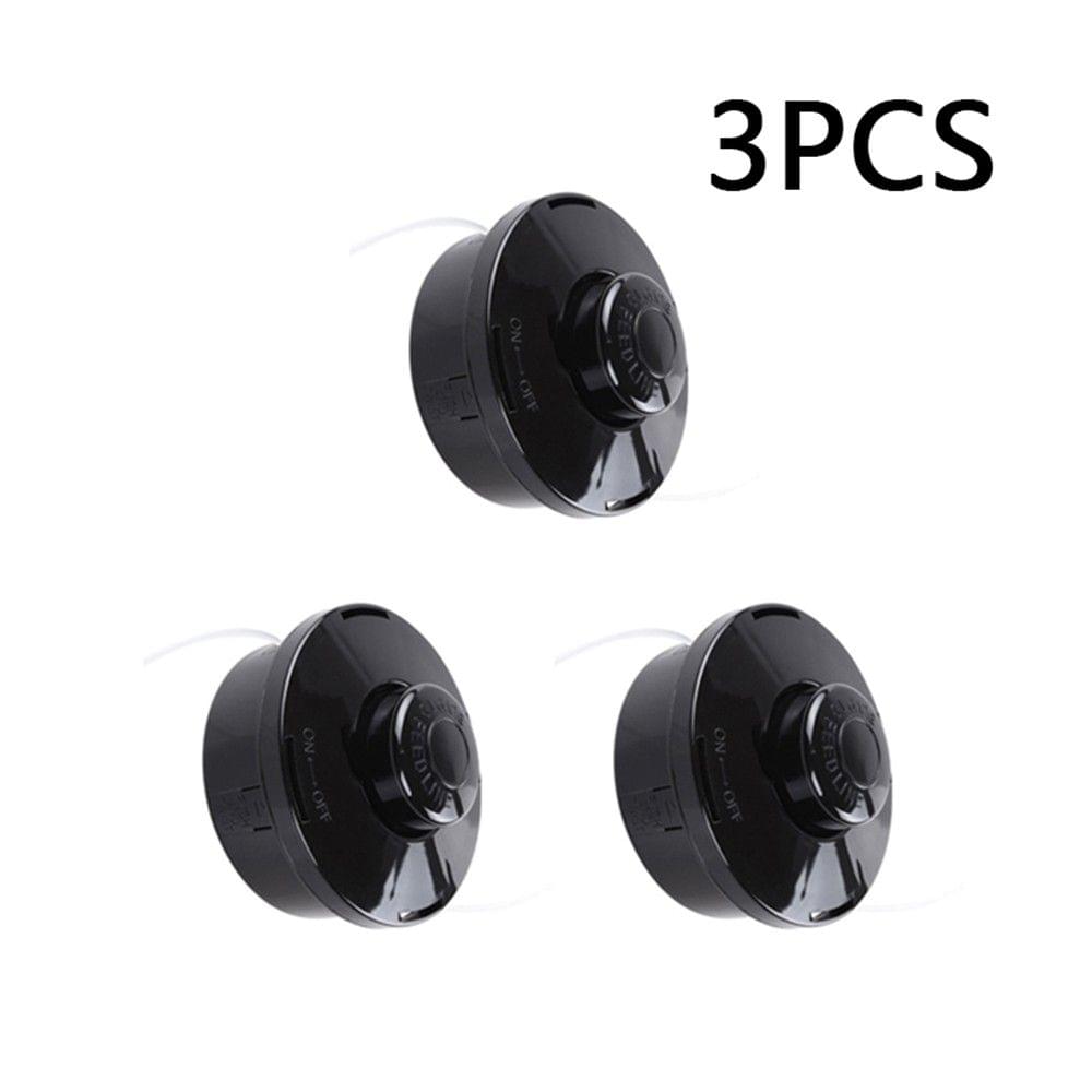 3Pcs Black Univeal Strimmer Bump Feed Line Spool Brush Cutter Grass