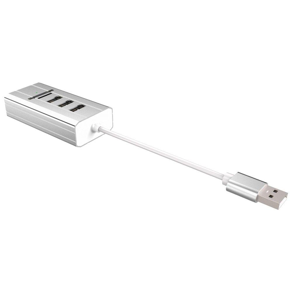 XG-400U USB Multifunction Hub Sound Card 3 USB Ports USB Deconcentrator External Sound Card TF & SD Card Reader