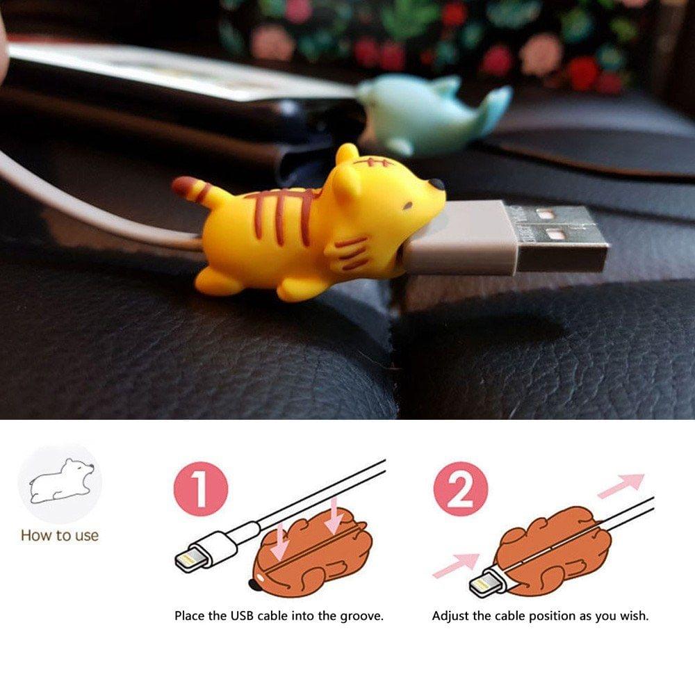 1 Pc Cute Cable Protector USB Data Line Protection Case(Whale Shark)