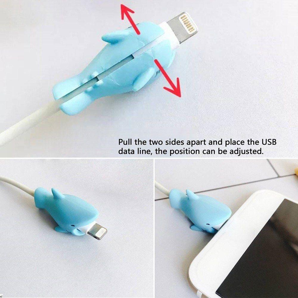 1 Pc Cute Cable Protector USB Data Line Protection Case(Whale Shark)