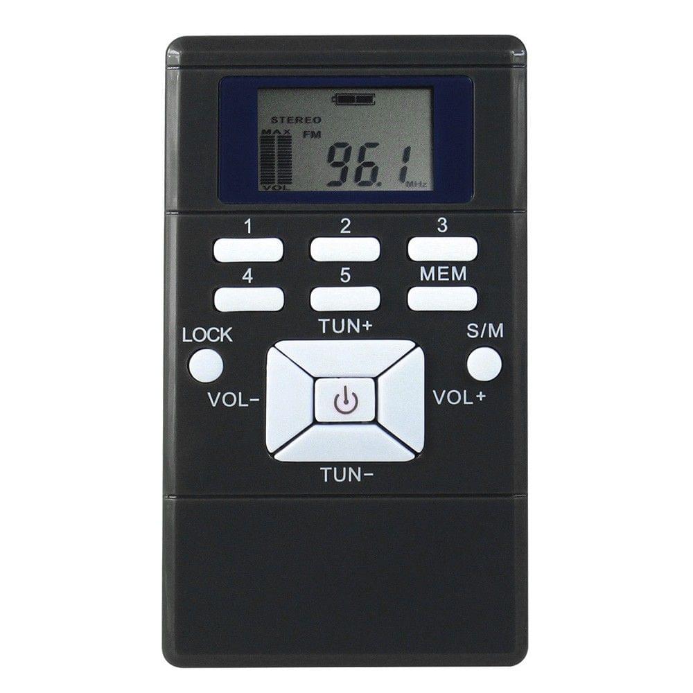 Mini Portable DSP Stereo FM Radio with Earphone Lanyard