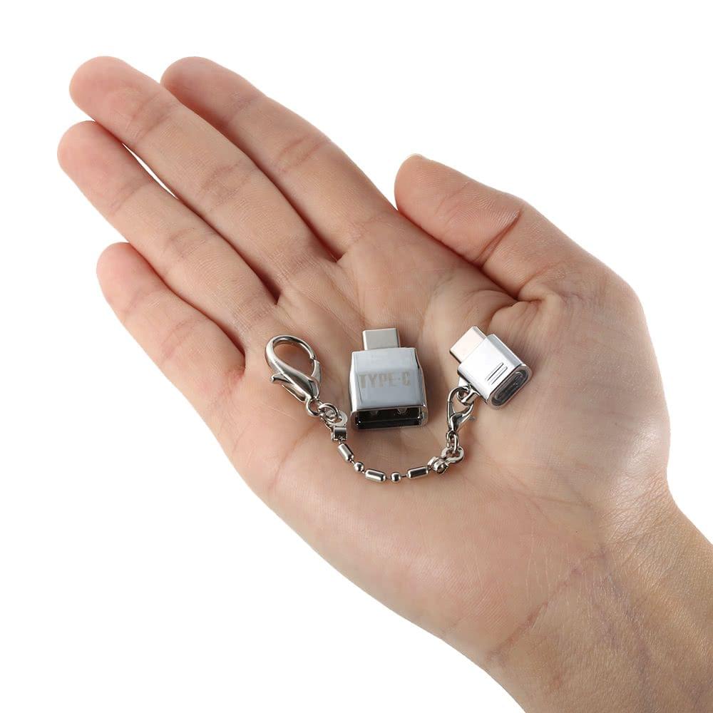 Type-C Adapter Kit Converter Micro USB to Type C Adapter & USB to Type-C with OTG Function-Sliver