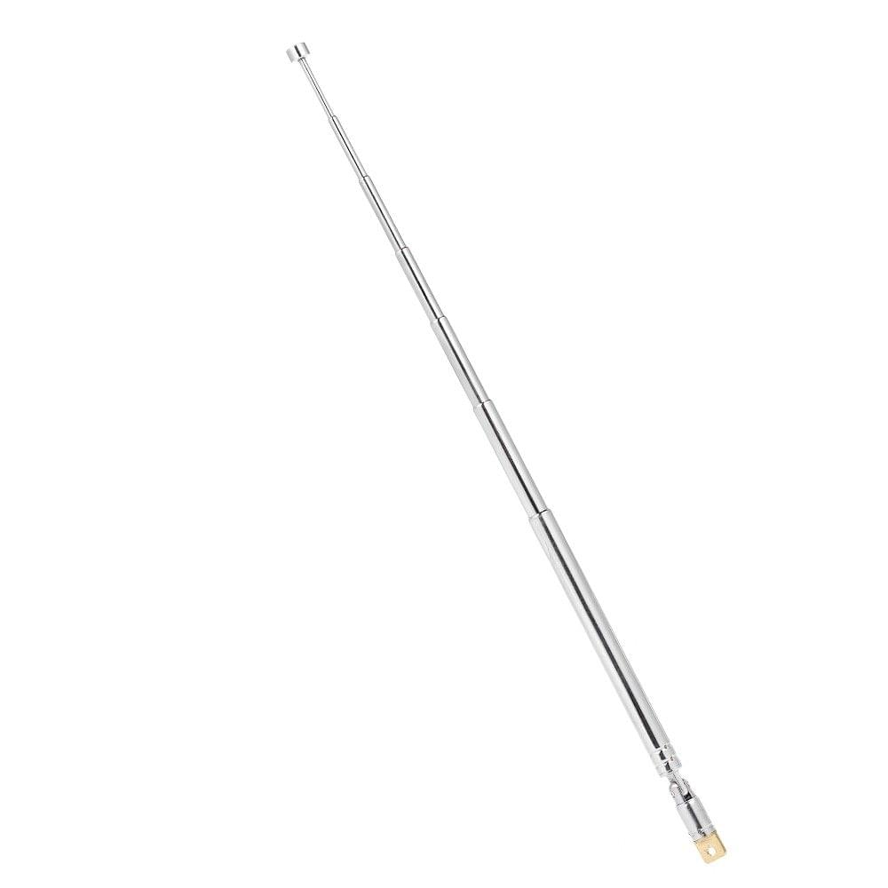 Telescopic FM Radio Antenna 7 Sections Chromium-plating Copper Antenna 180? Rotatable
