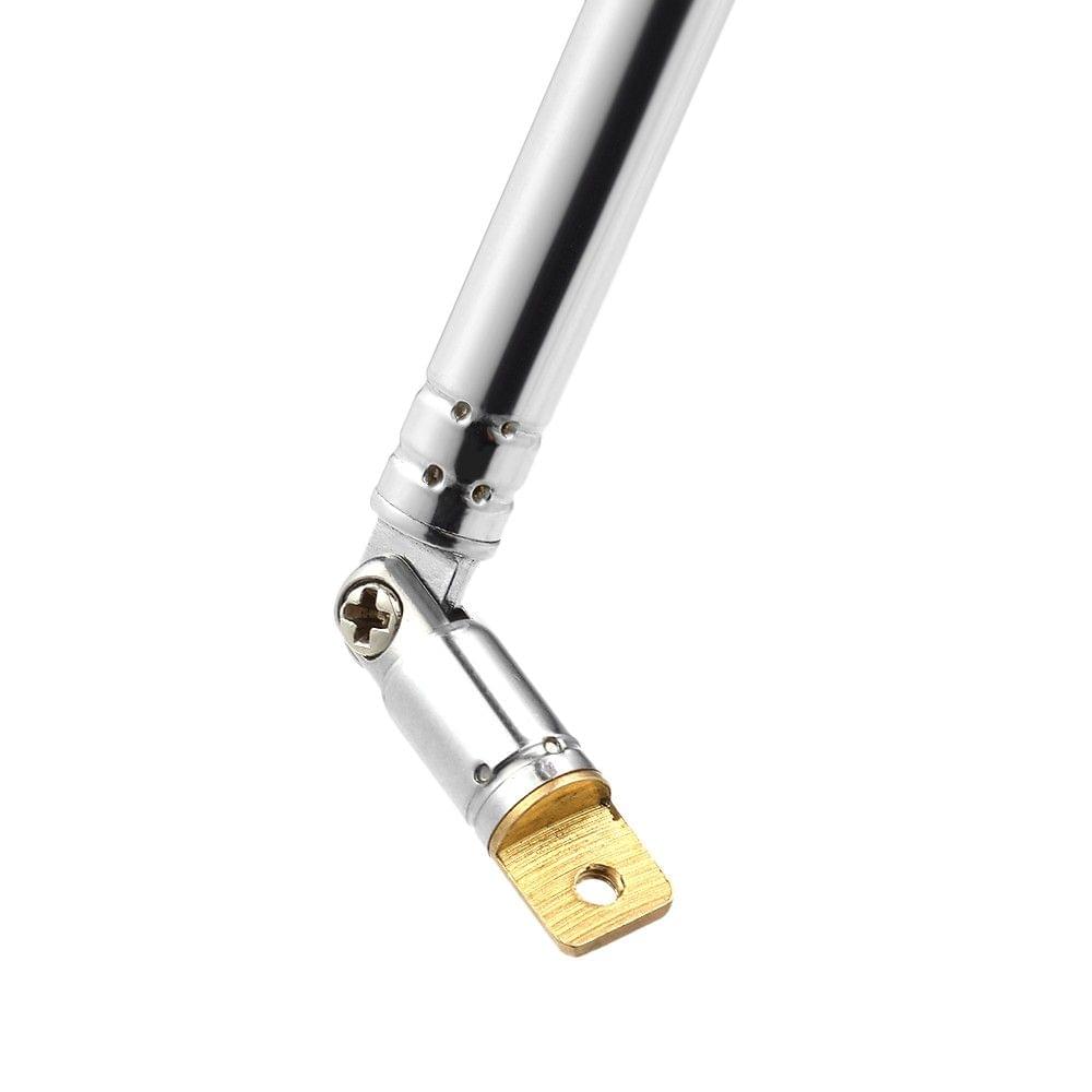 Telescopic FM Radio Antenna 7 Sections Chromium-plating Copper Antenna 180? Rotatable