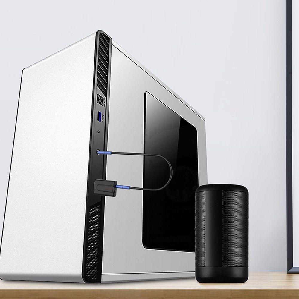 Household Mini Size BT5.0 USB Transmitters Receiver 2 In 1 Wireless Audio Music Stereo Adapter Dongle Receivers for TV PC Speaker Headphone