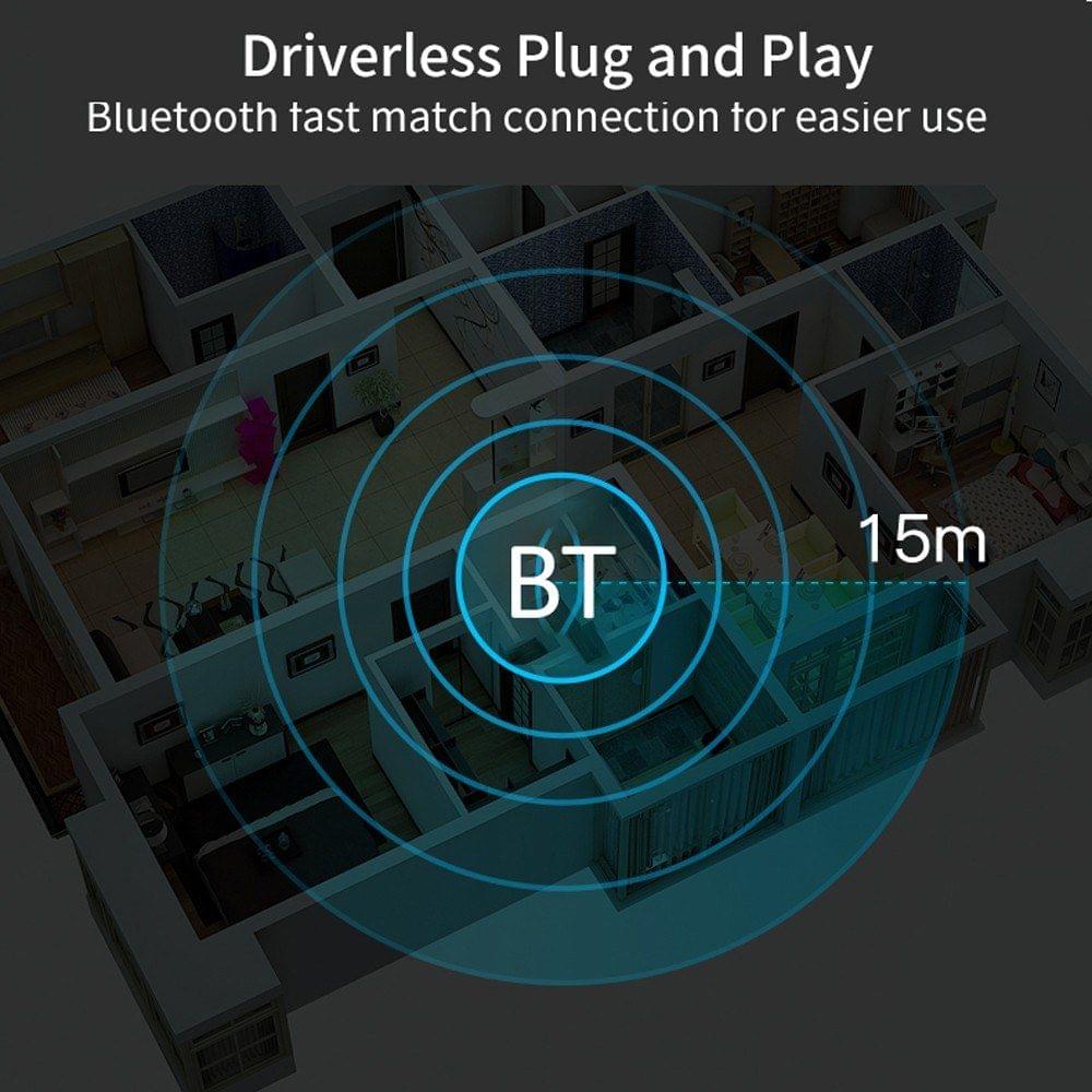 Household Mini Size BT5.0 USB Transmitters Receiver 2 In 1 Wireless Audio Music Stereo Adapter Dongle Receivers for TV PC Speaker Headphone