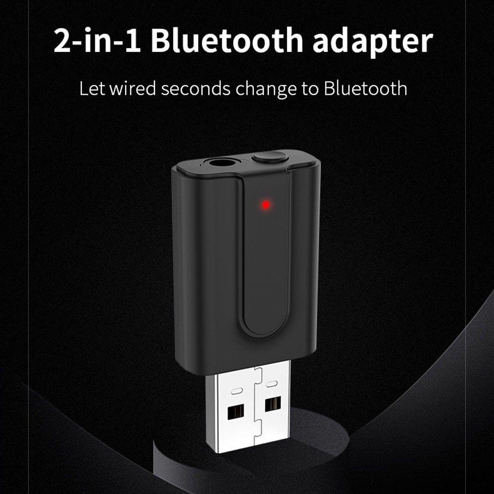 Household Mini Size BT5.0 USB Transmitters Receiver 2 In 1 Wireless Audio Music Stereo Adapter Dongle Receivers for TV PC Speaker Headphone
