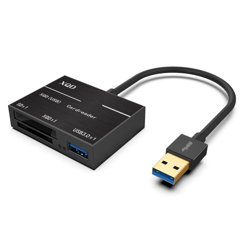 XQD/SD Card High Speed Card Reader USB3.0 HUB Compatible with USB3.0
