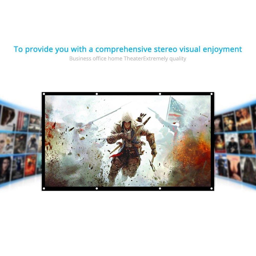 H120 16:9 120 Inch Portable Foldable Projector Screen White