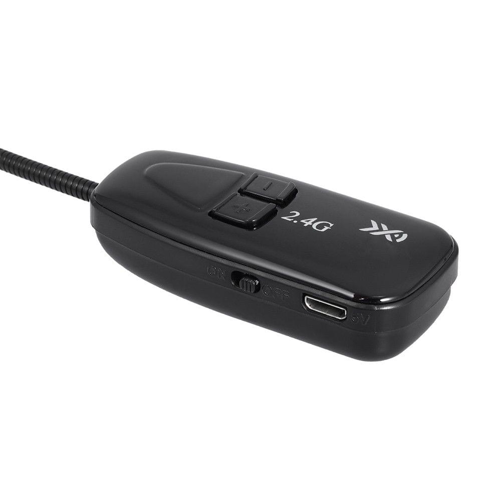 XXD-G18L 2.4G Wireless Microphone Hands Free Clip-on Lapel Portable External Mic with Receiver Transmitter for Car Radio Home Theater Leisure Black