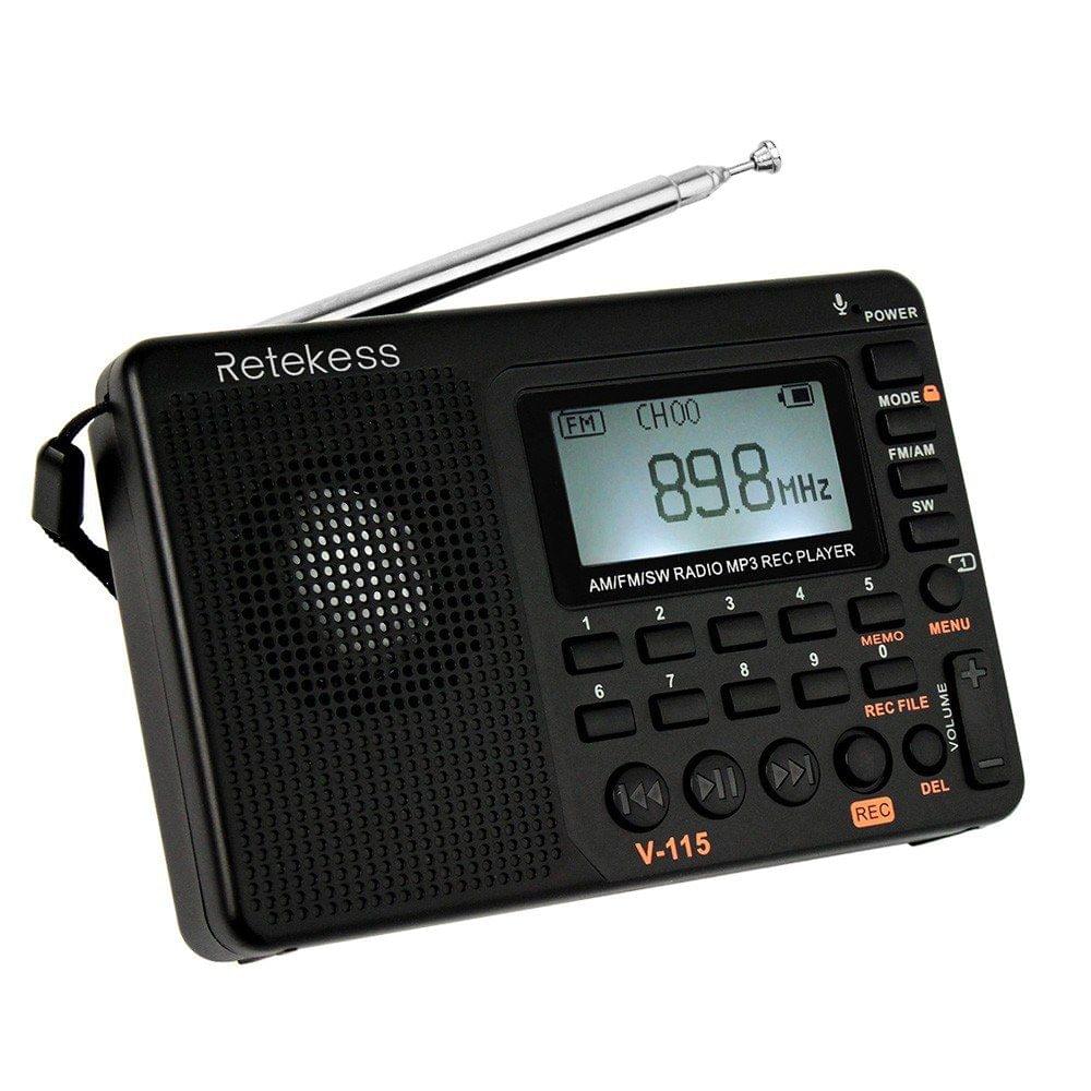Retekess TIVDIO V-115 FM/AM/SW Multiband Radio Music Player