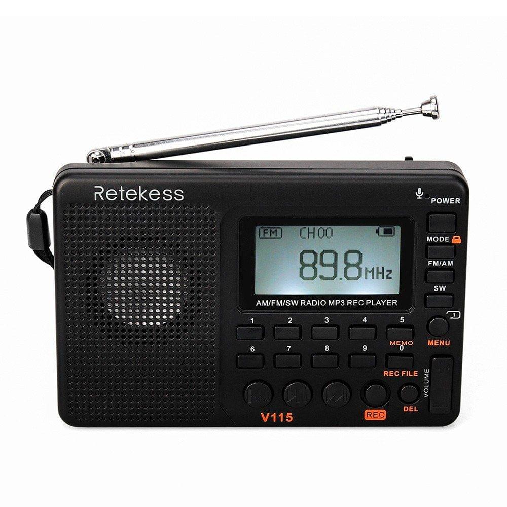 Retekess TIVDIO V-115 FM/AM/SW Multiband Radio Music Player