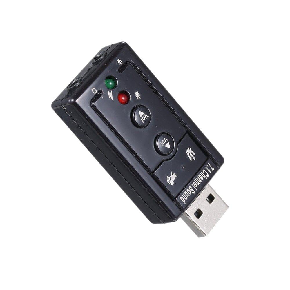 7.1 External USB Sound Card USB to Audio Adapter for Notebook Computer