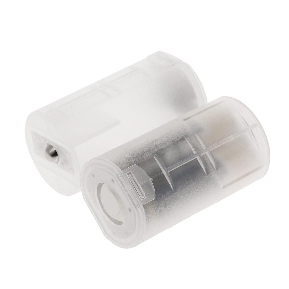 4 Pcs Battery Converter Adaptor 2*AA to D Size Battery Protective Case Holder PP Material