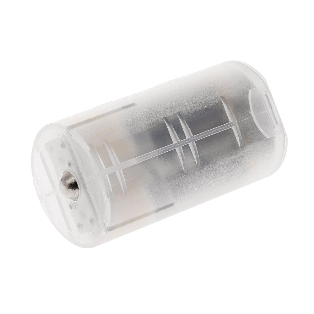 4 Pcs Battery Converter Adaptor 2*AA to D Size Battery Protective Case Holder PP Material