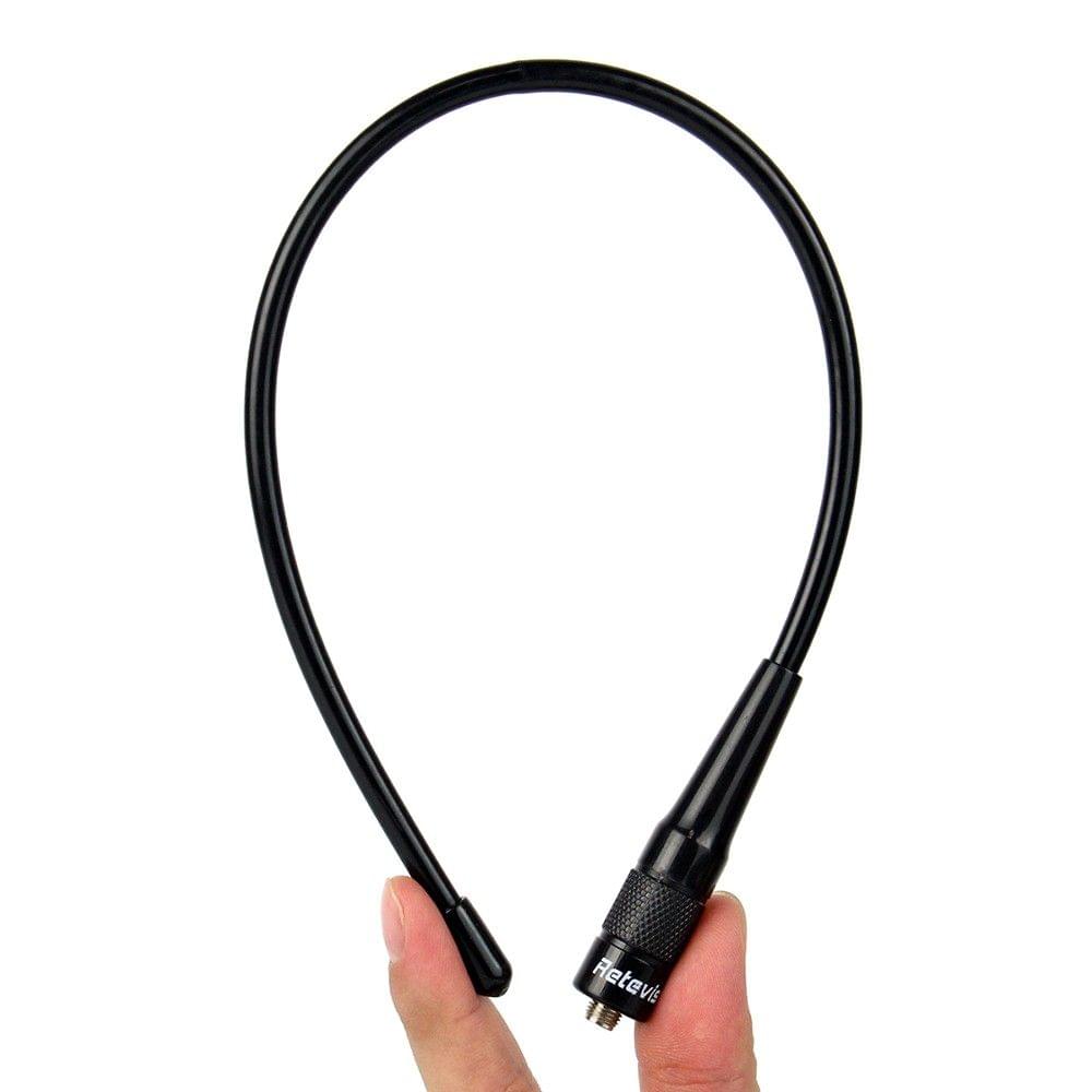 Retevis RHD-771 Antenna VHF UHF Dual-band Intercom Antenna SMA-F Soft Antenna with 2.15DBI Gain 20 Watts Power for Handheld Radios with SMA-M Interface