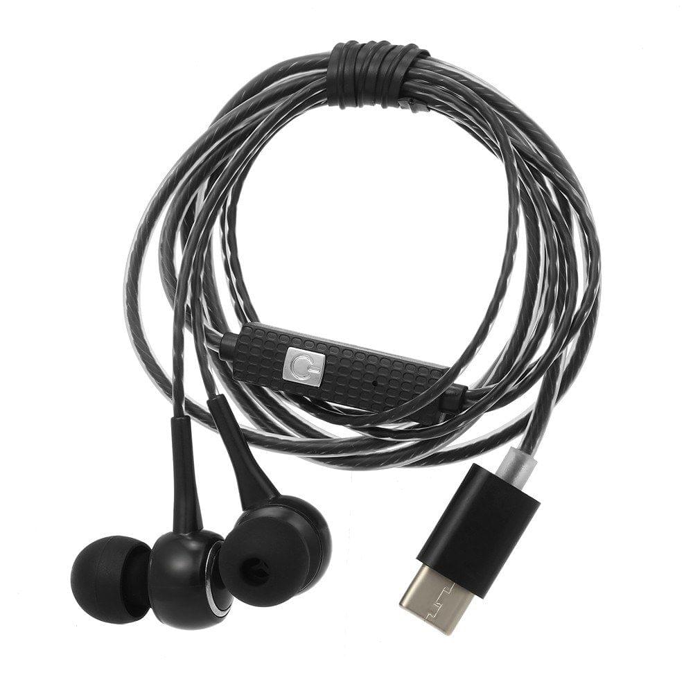 USB Type-C Wired Headphones In Ear Music Earphone Headset Smart Phone Earbuds In-line Control with Mic for Xiaomi 6 Note 3 MIX 2 Letv LeEco Le 2 3 Smartisan Pro Pro 2