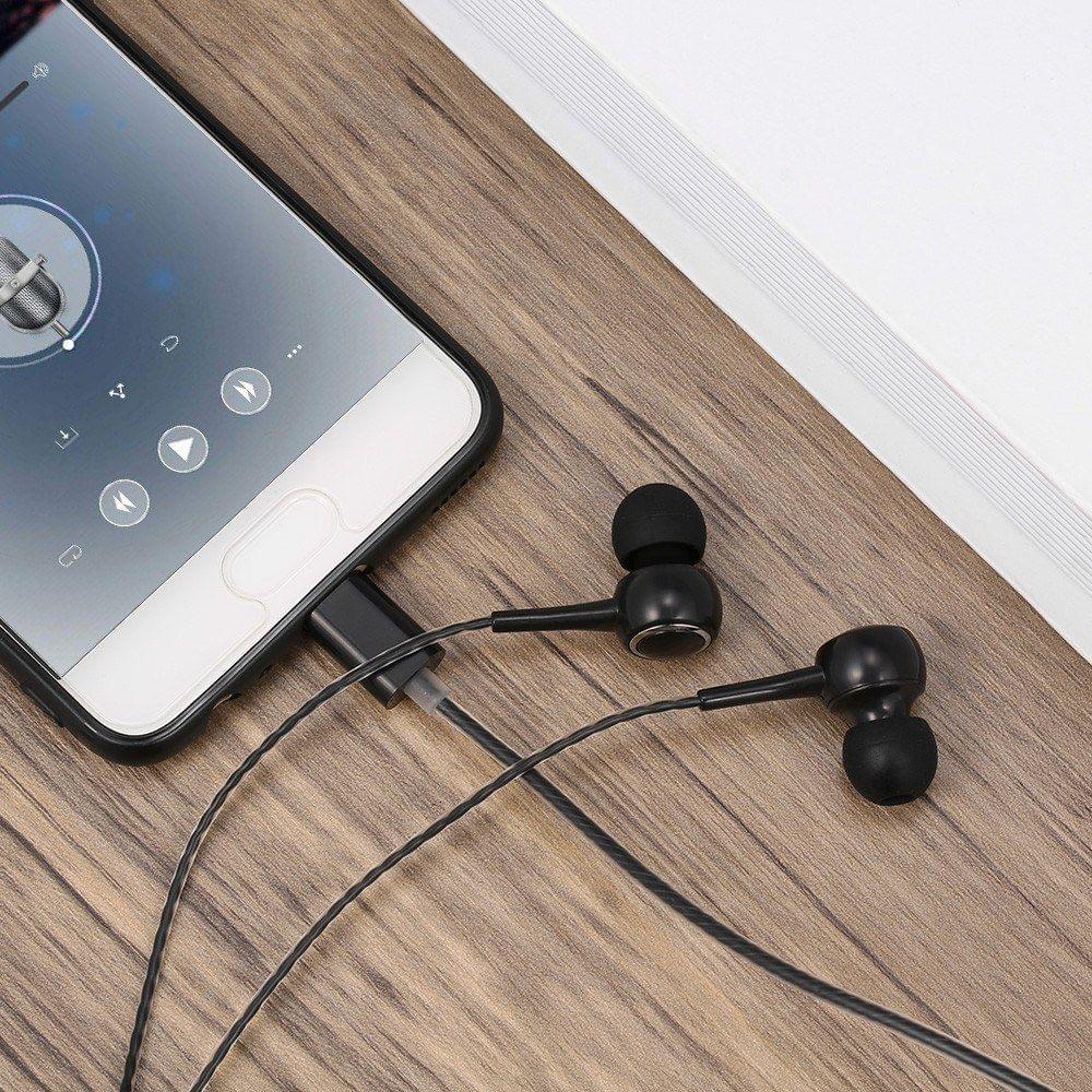 USB Type-C Wired Headphones In Ear Music Earphone Headset Smart Phone Earbuds In-line Control with Mic for Xiaomi 6 Note 3 MIX 2 Letv LeEco Le 2 3 Smartisan Pro Pro 2
