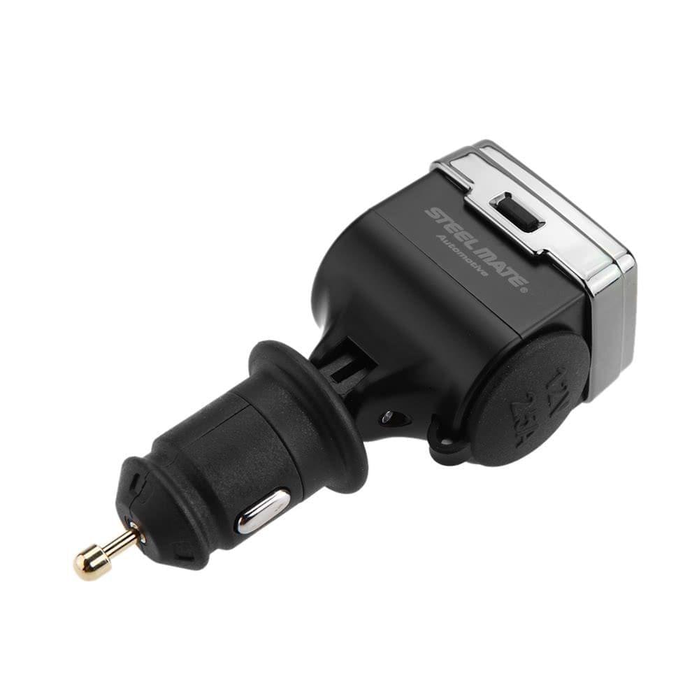 Steelmate TP-79 DIY Wireless TPMS Tire Pressure Monitoring System with Adjustable LCD Display Cigarette Plug Diverter 4 External Sensors Bar Unit