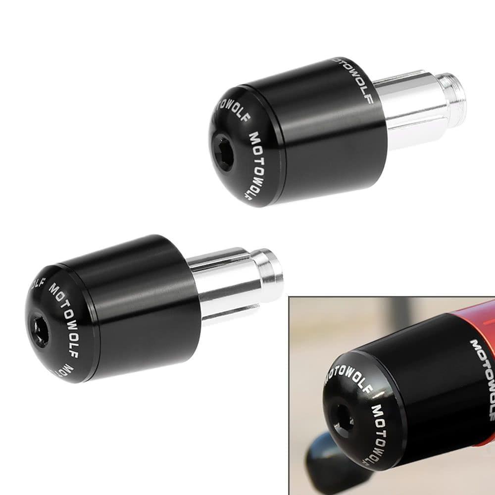 Pair of Universal Motorcycle Motorbike Aluminum Handlebar Bar Ends Plugs Grip Caps