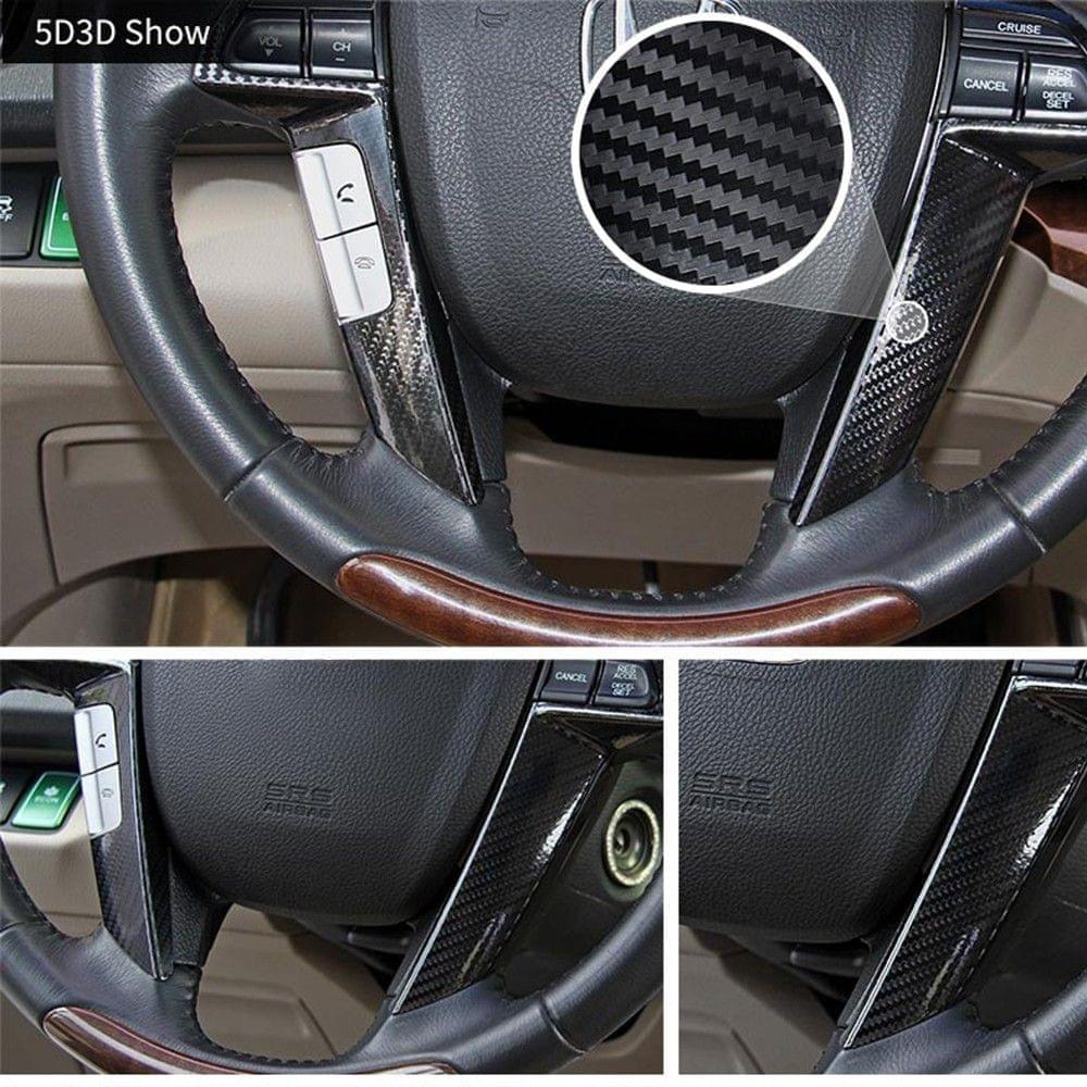 Black 5D Vinyl Film Carbon Fiber Car Wrap Film Carbon Fiber Car Sticker Accessory Auto Film