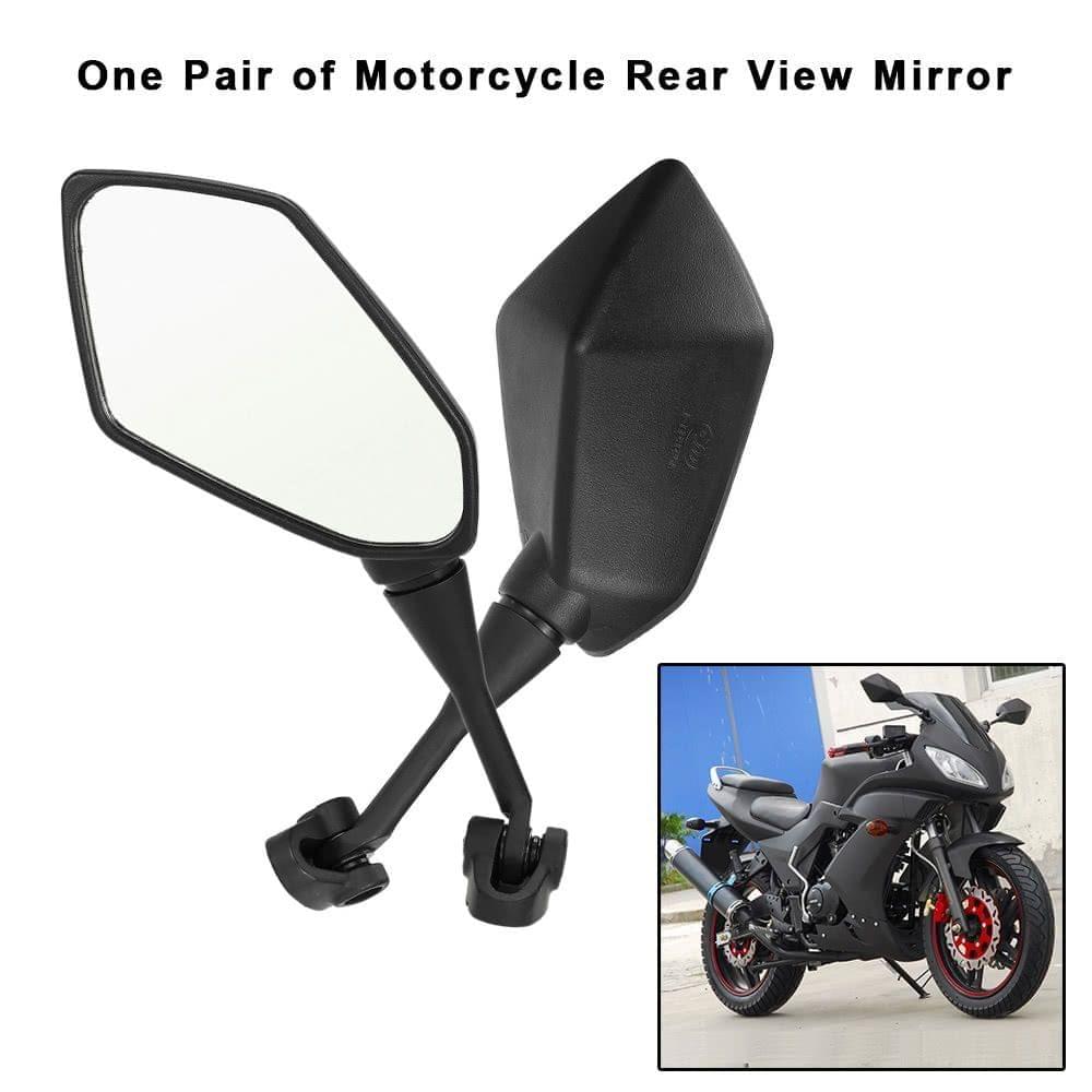 One Pair of Rear View Mirror Side View Mirrors Universal for Motorcycle Racing Bike ATV