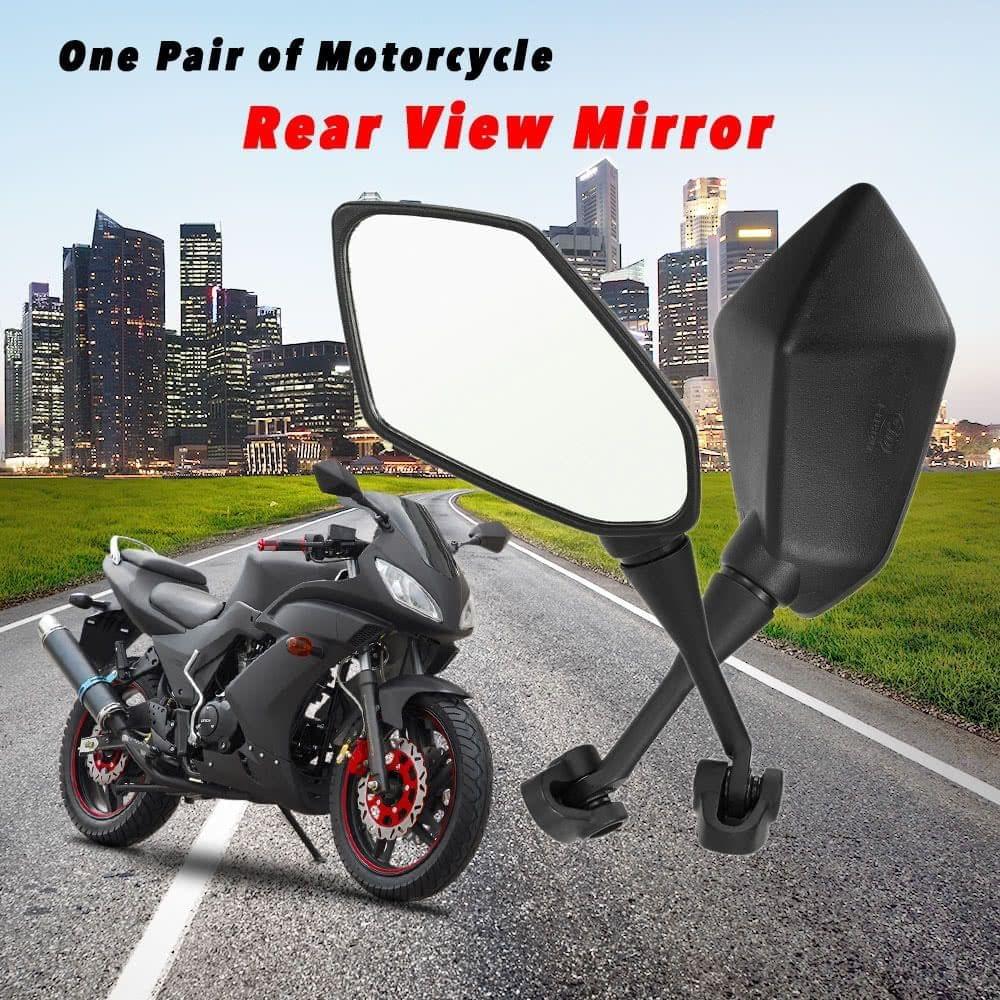 One Pair of Rear View Mirror Side View Mirrors Universal for Motorcycle Racing Bike ATV