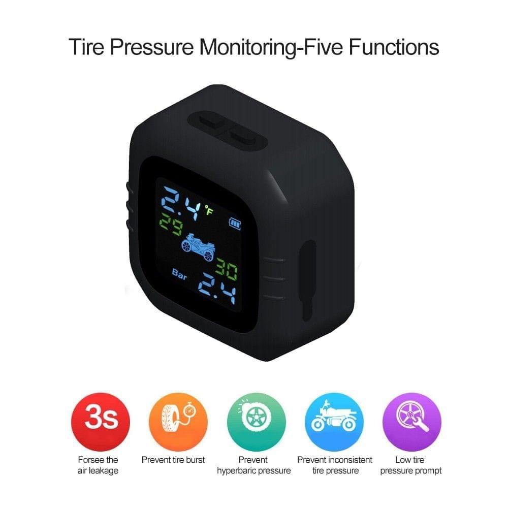 Moto Waterproof Cordless TPMS Motorcycle Tire Pressure Monitoring System