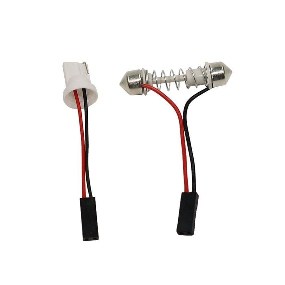 SMD 3528 LED Panel White Car Reading Map Lamp Auto Dome Interior Bulb Roof Light with T10 Adapter