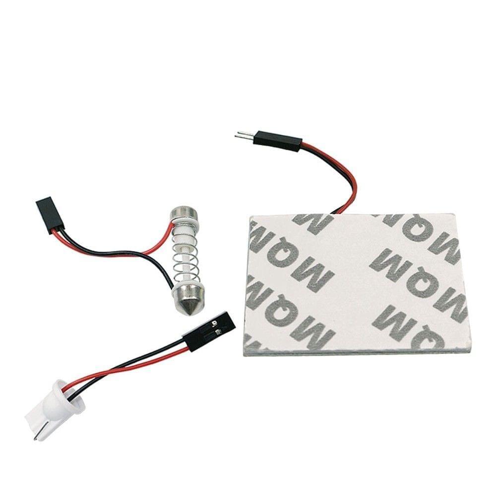 SMD 3528 LED Panel White Car Reading Map Lamp Auto Dome Interior Bulb Roof Light with T10 Adapter