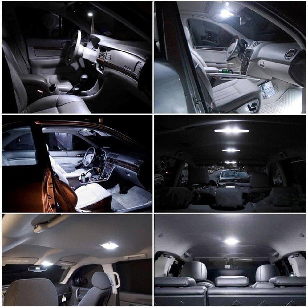 SMD 3528 LED Panel White Car Reading Map Lamp Auto Dome Interior Bulb Roof Light with T10 Adapter