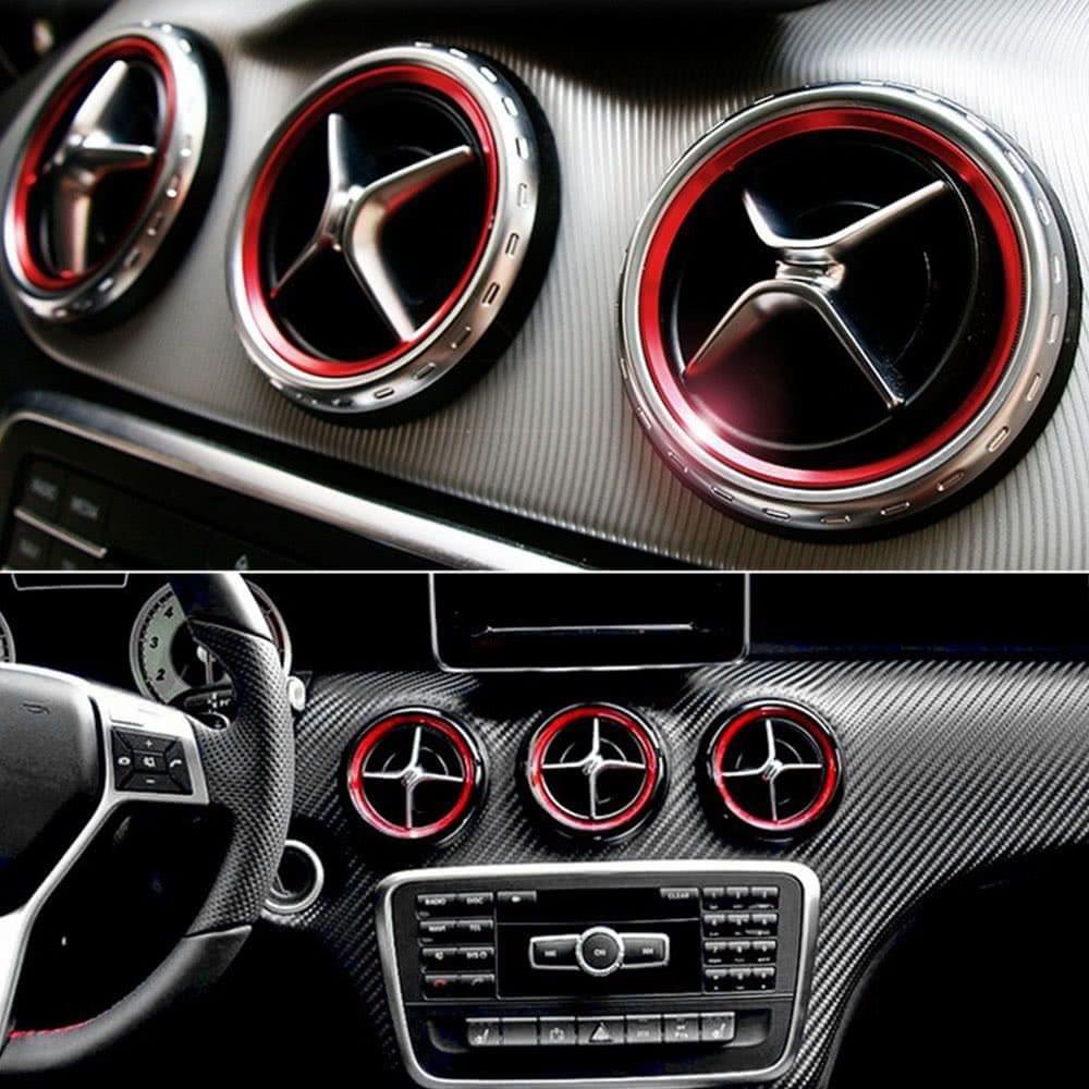 5pcs Air Vent Outlet Ring Cover Trim for Mercedes Benz CLA C117 CLA180 CLA200 CLA250 X156 GLA GLA200 GLA220