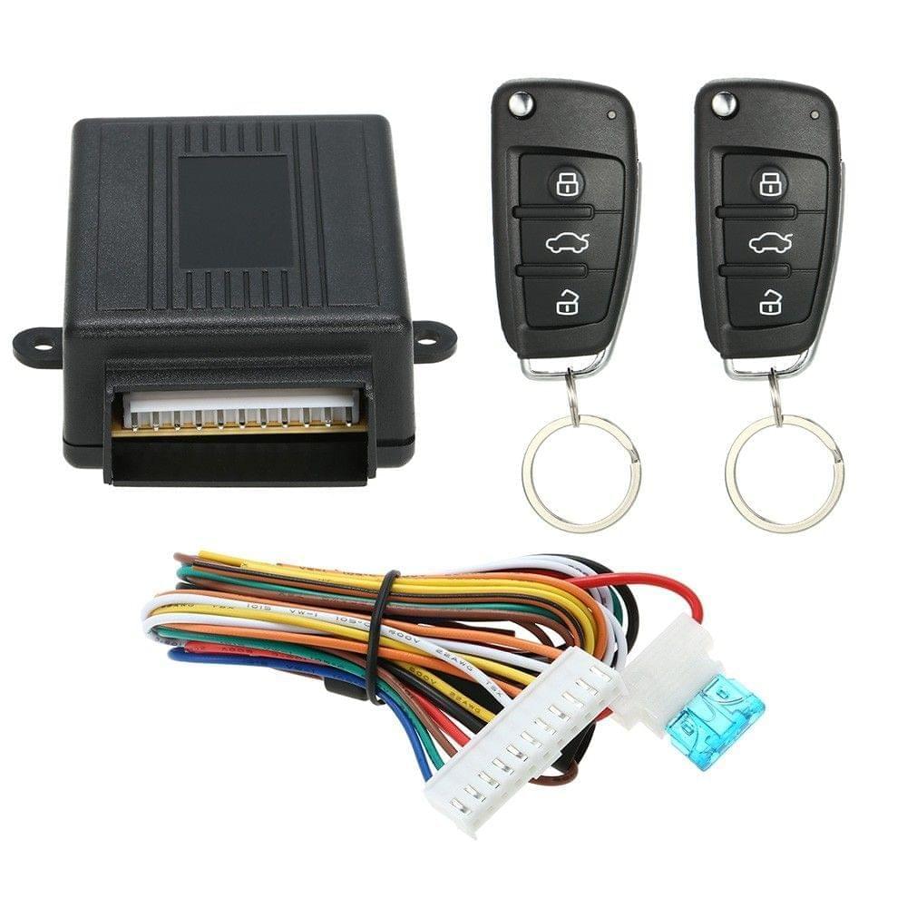 Universal Car Door Lock Keyless Entry System w/ Trunk Release Button Remote Central Control Box Kit