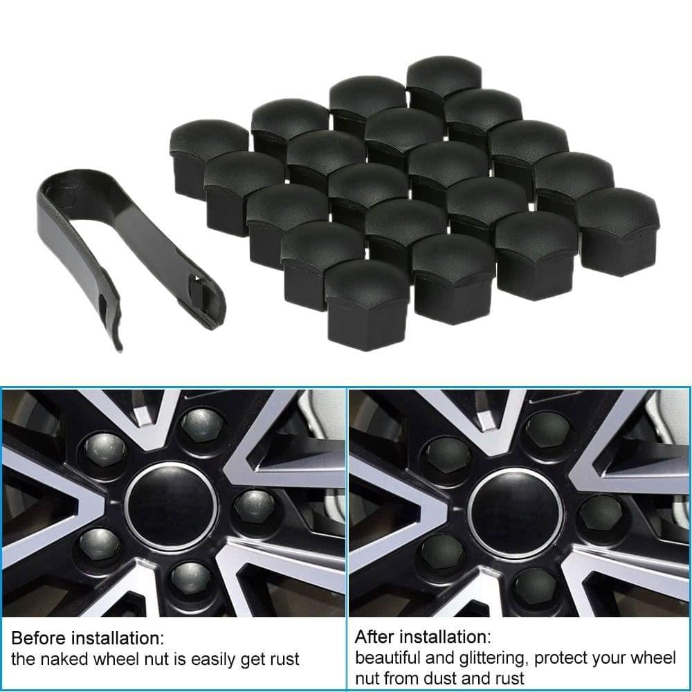 Set of 20pcs Universal 17mm Plastic Car Wheel Nut Covers Bolt Caps