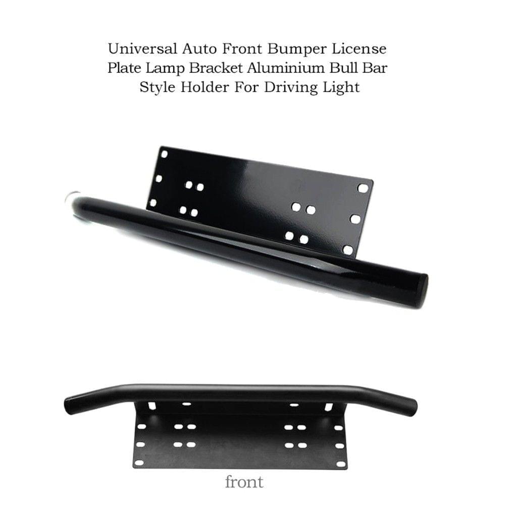 Universal Auto Front Bumper License Plate Lamp Bracket Aluminium Bull Bar Style Holder For Driving Light