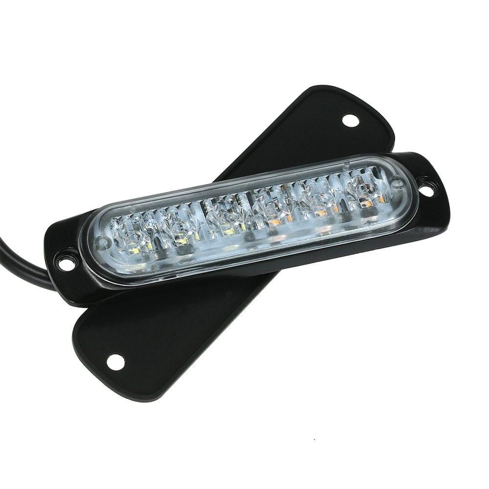 Car Emergency Light Bars 6 LED Waterproof Emergency Beacon Flash Caution Strobe Light Bar Car SUV Pickup Truck Van White Yellow Light