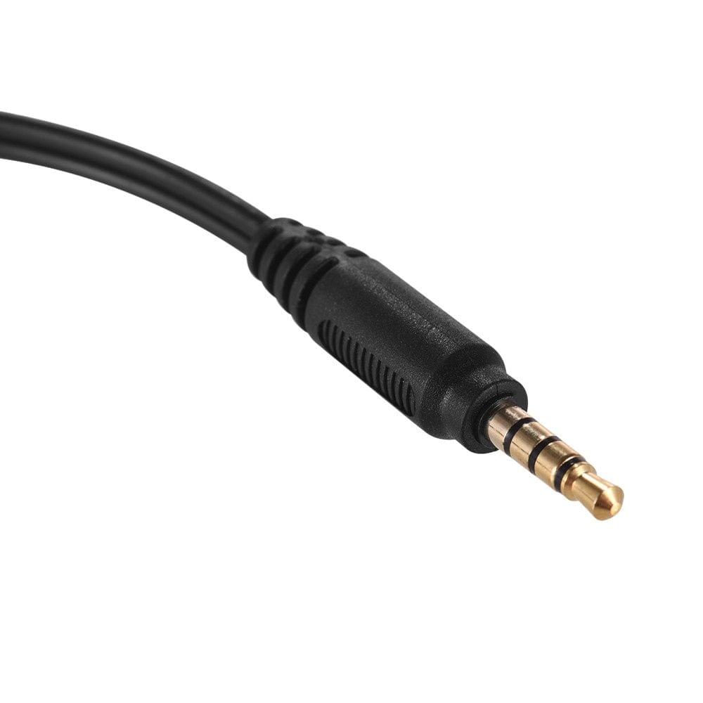 3.5mm Microphone Adapter Cable Audio Stereo Mic Converter Cord Two 3-Pole TRS Female to One 4-Pole TRRS Male Plug for iPad iPhone Samsung Huawei Smartphone