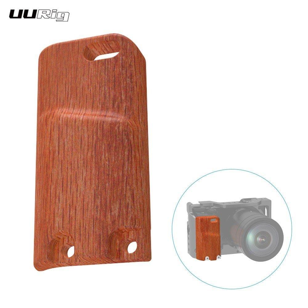 UURig R009 Wood Handle Grip Pear Wooden Handgrip Only for Sony A6400 A6300 Metal Camera Cage Professional Vlog Video Shooting Accessories