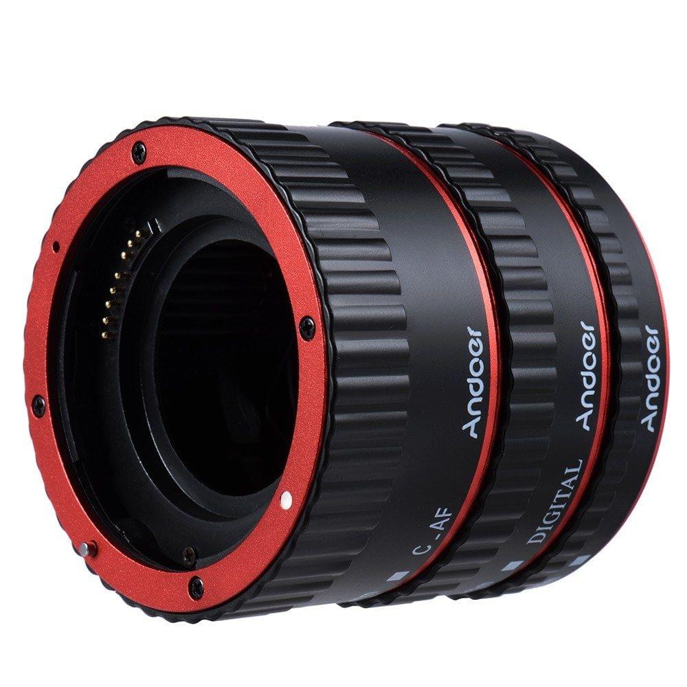 Colorful Metal TTL Auto Focus AF Macro Extension Tube Ring for Ca150n EOS EF EF-S 60D 7D 5D II 550D Red